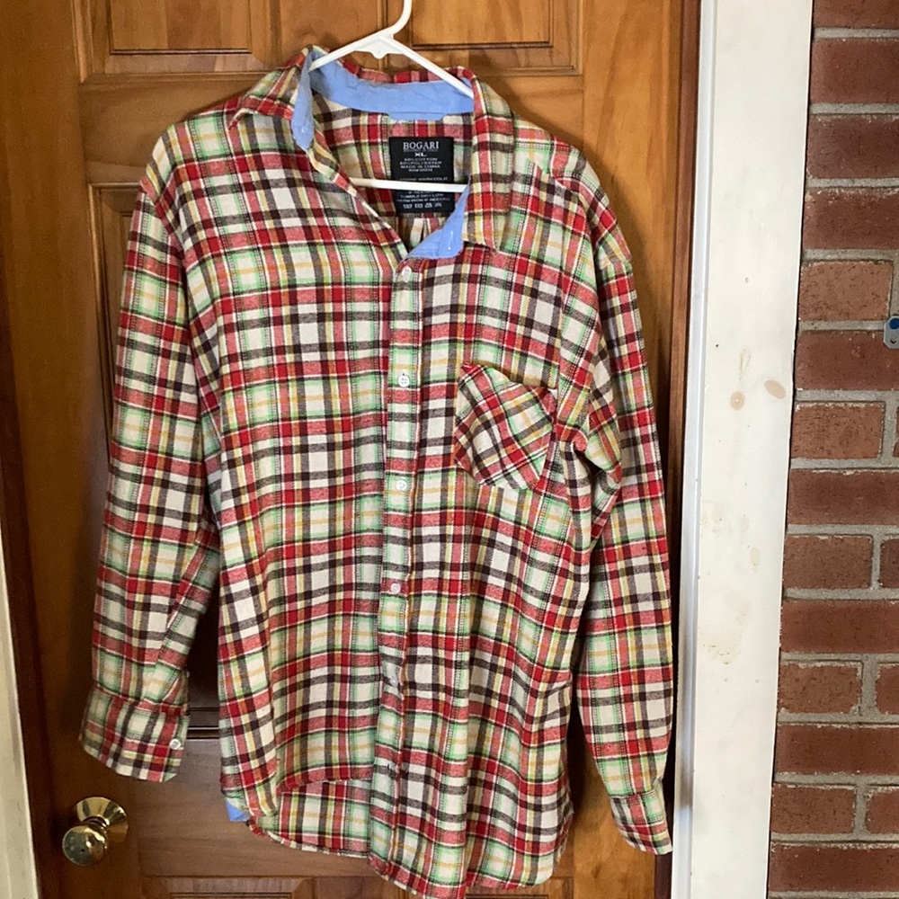Bogari plaid flannel button up shirt